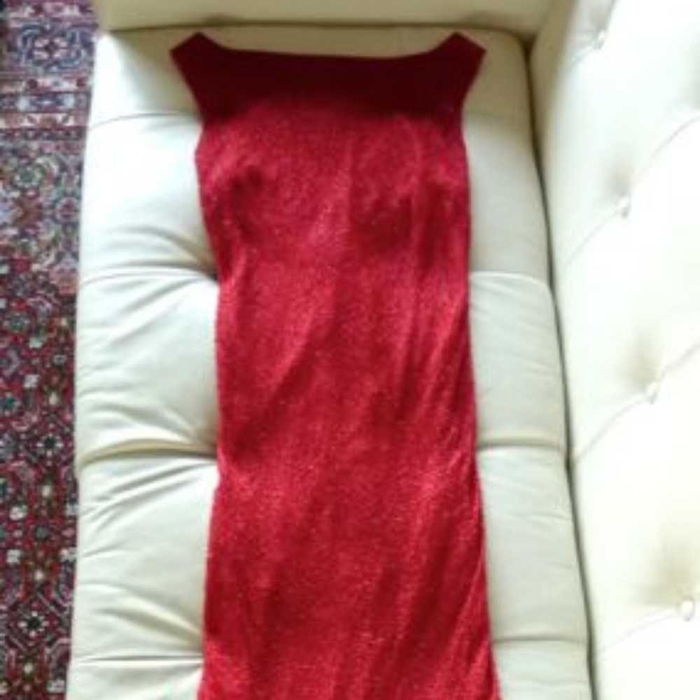 Jenny Packham Red Sequin Long Dress